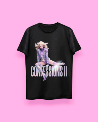 Madonna CONFESSIONS II purple jacket (playera negra)