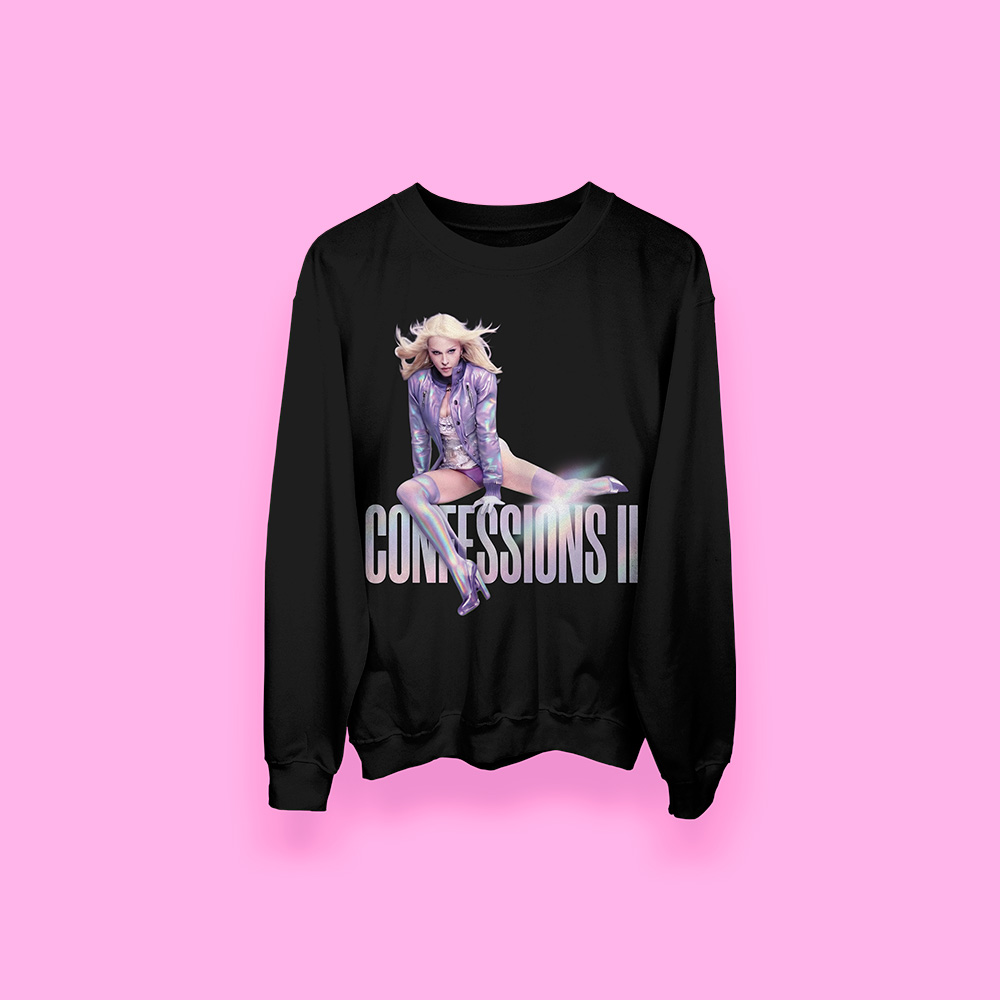 Madonna CONFESSIONS II purple jacket (sudadera negra)