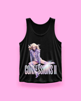 Madonna CONFESSIONS II purple jacket (tank top negro)