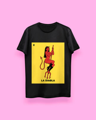 Lotería LA DIABLA (playera negra)