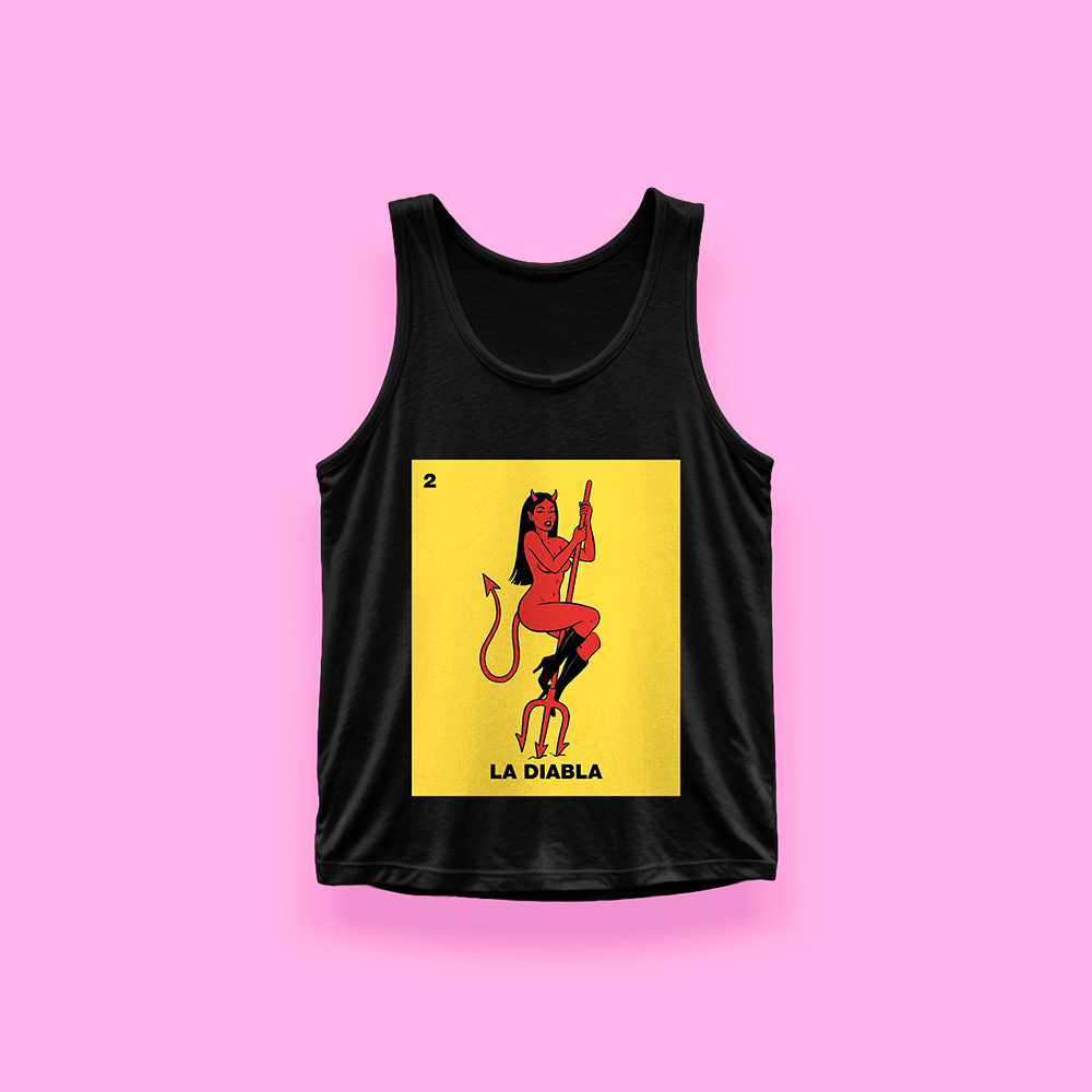 Lotería LA DIABLA (tank top negro)