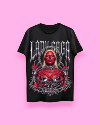 Lady Gaga RED DEMON (playera negra)