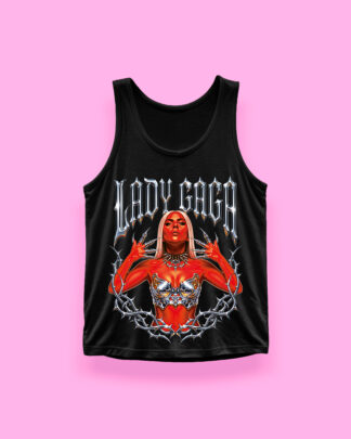 Lady Gaga RED DEMON (tank top negro)