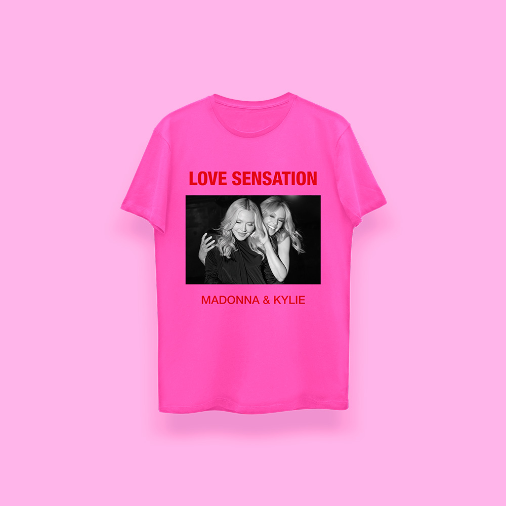 Madonna & Kylie LOVE SENSATION (playera fucsia)