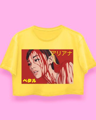 Ariana Grande PETAL [japanese] crop-top (playera corta amarilla)