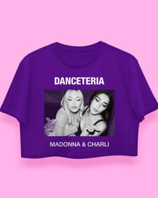 Madonna & Charli Danceteria crop-top (playera corta morada)