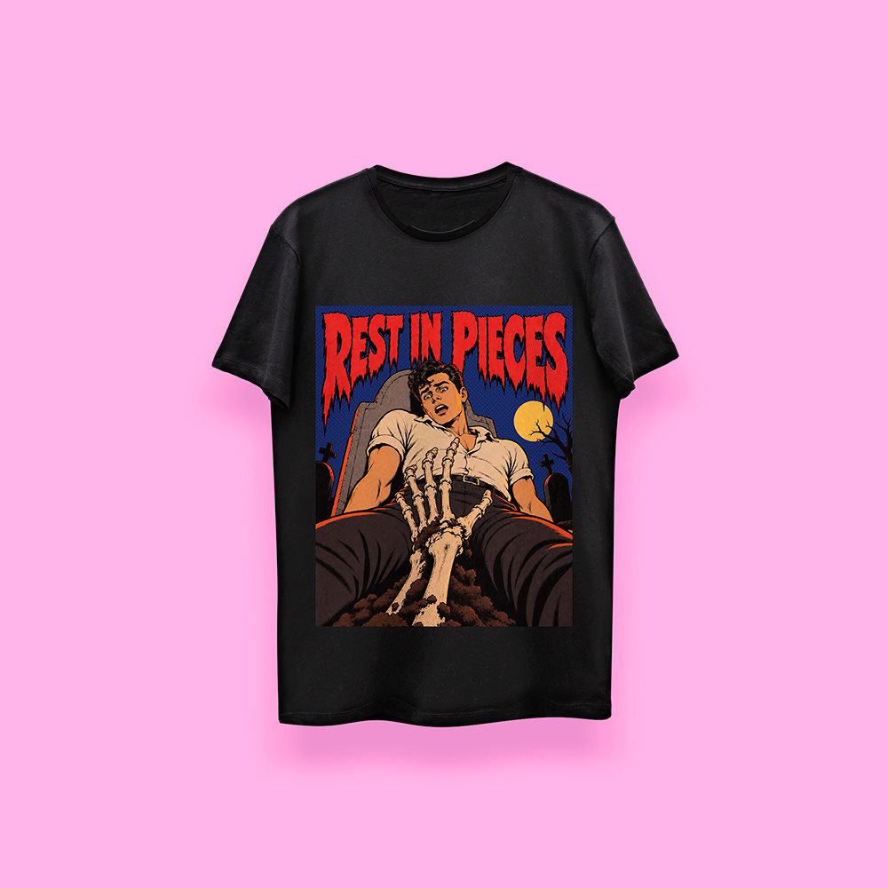 Inferno REST IN PIECES (playera negra)