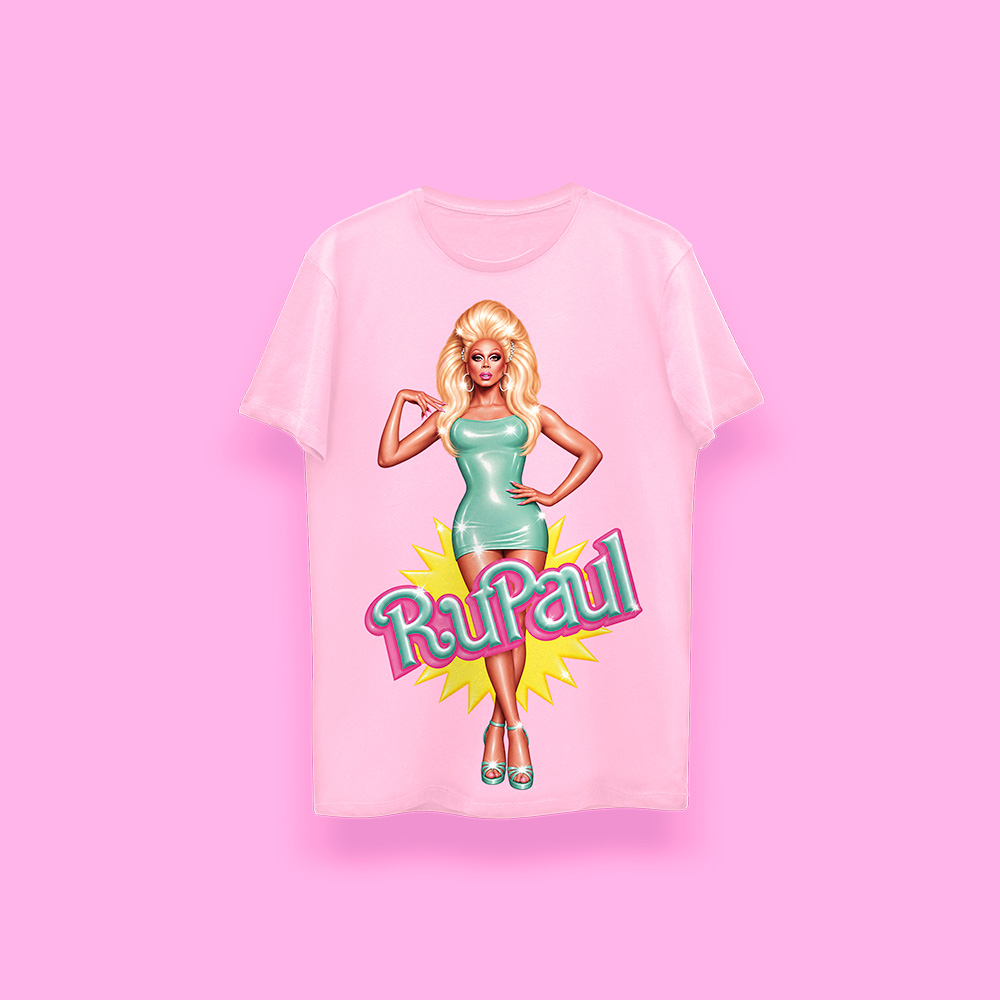 RuPaul is a Barbie (playera rosa)