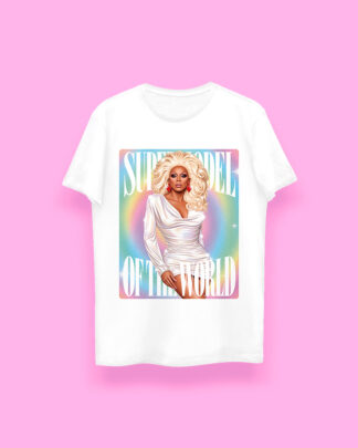 RuPaul, supermodel of the world (playera blanca)