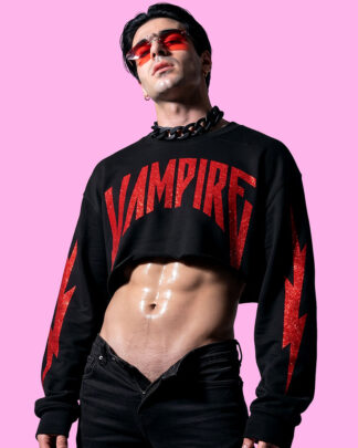 Vampire crop-top (sudadera corta negra)